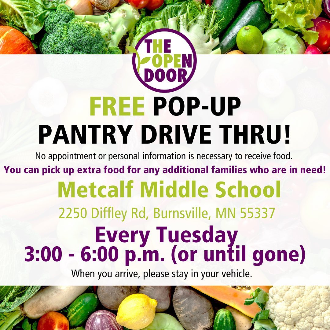 free pop-up pantry drive thru