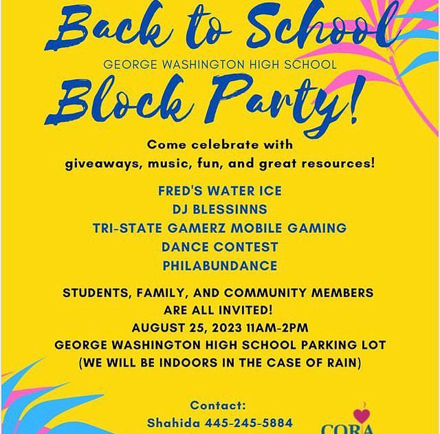 Back to school block party flyer.