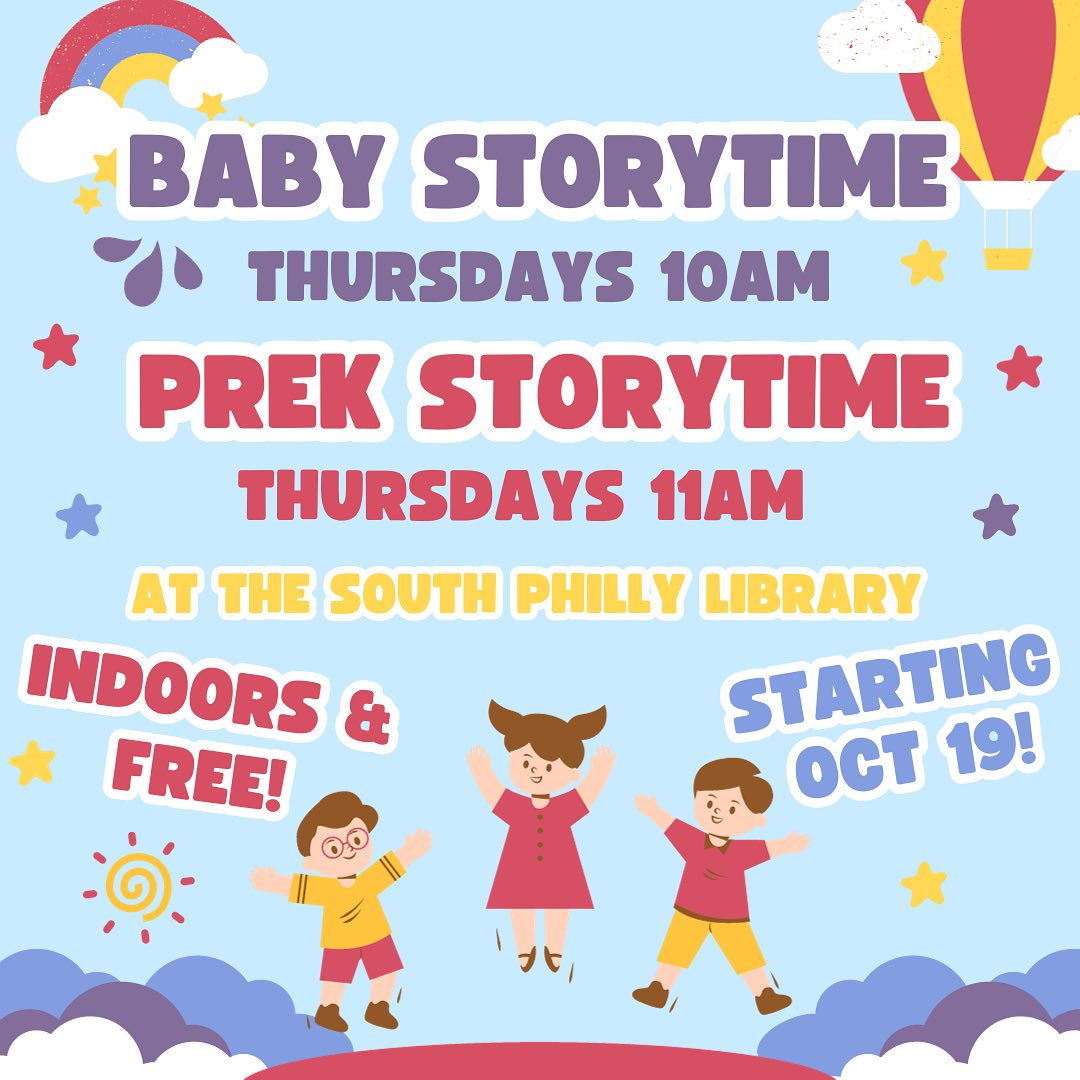 Baby storytime at the south philadelphia library.