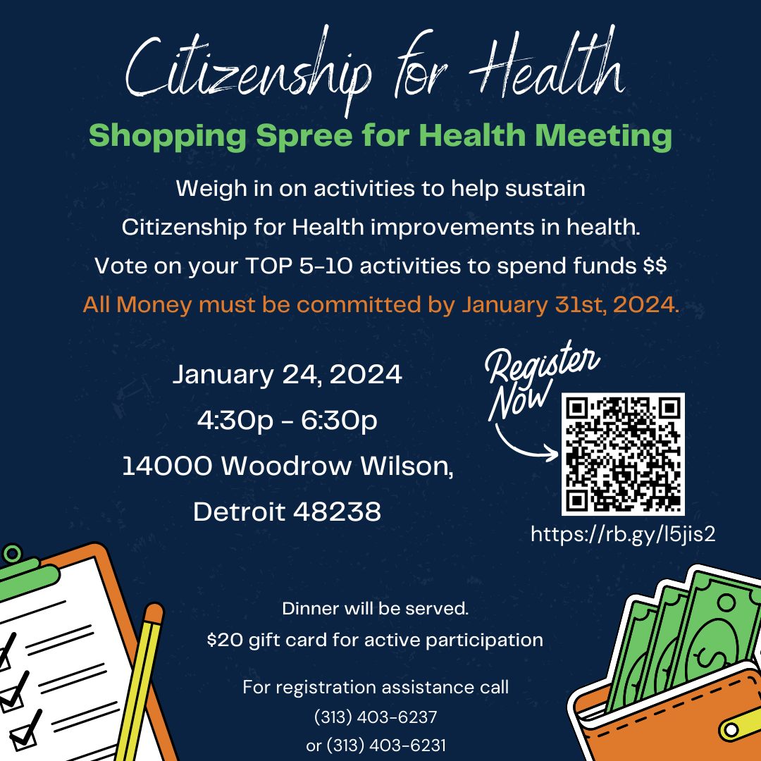 Citizenship for health shopping spree for health meeting.