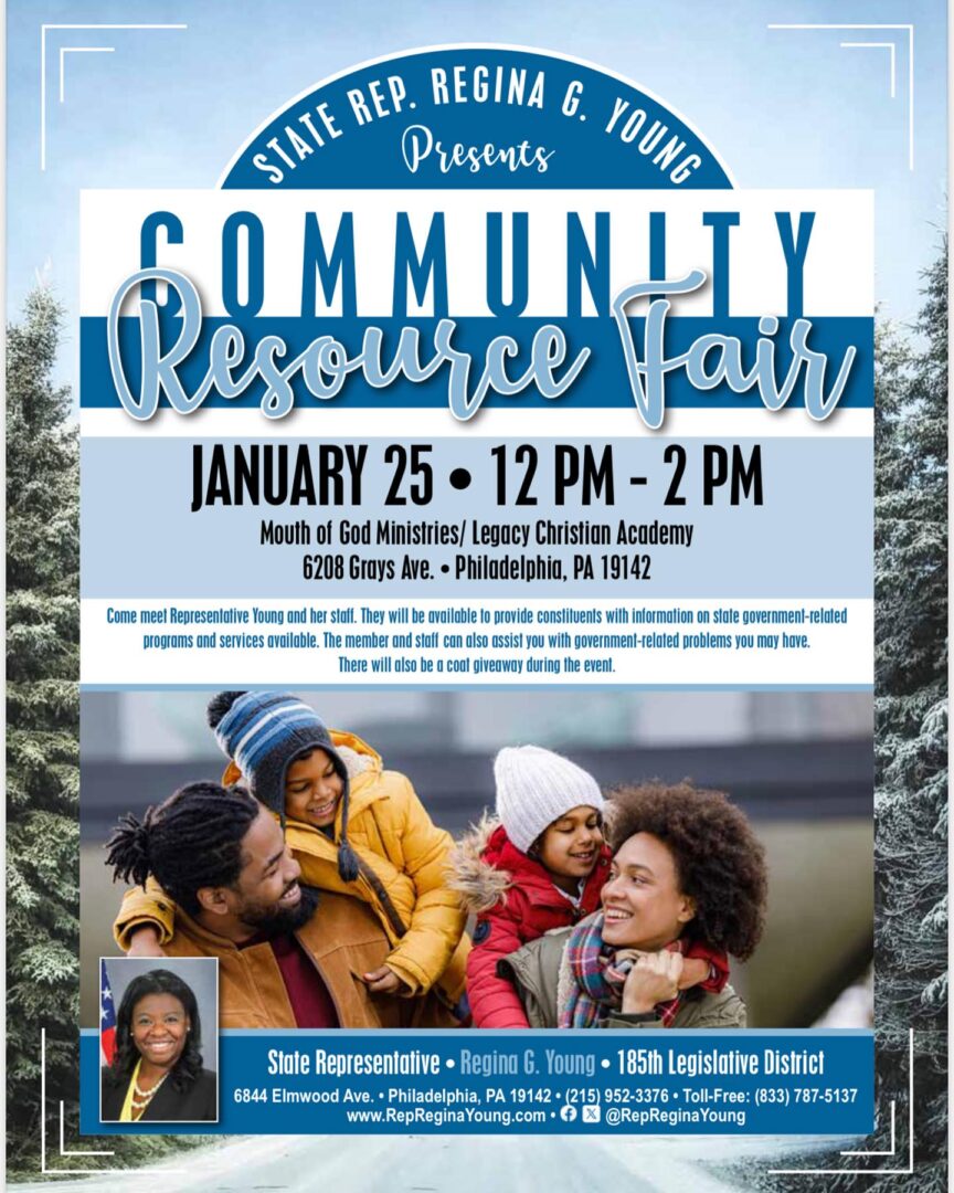 A flyer for the community resource fair.