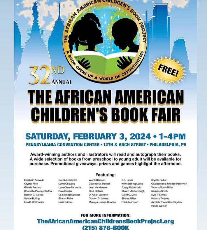 African american children's book fair flyer.