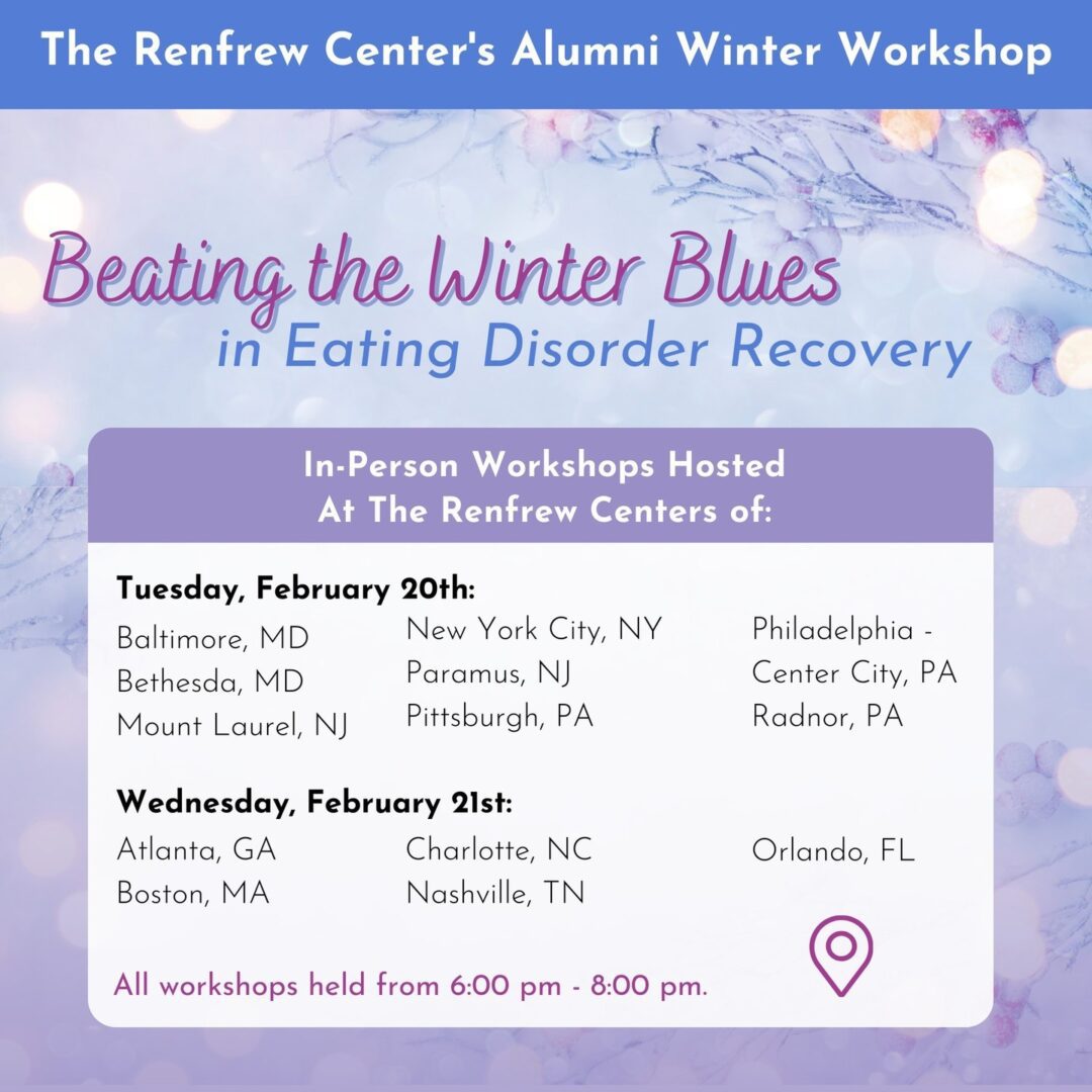 The flyer for the winter blues workshop.