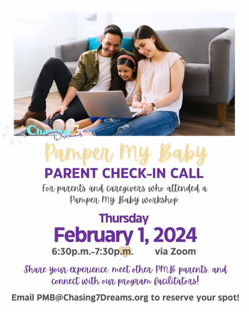 A flyer for a parent check in call.