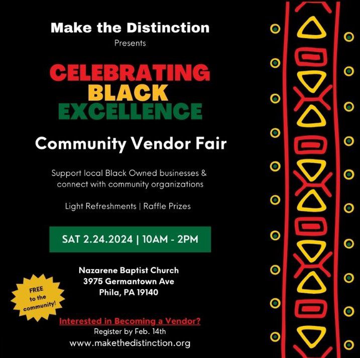 A flyer for the community vendor fair.