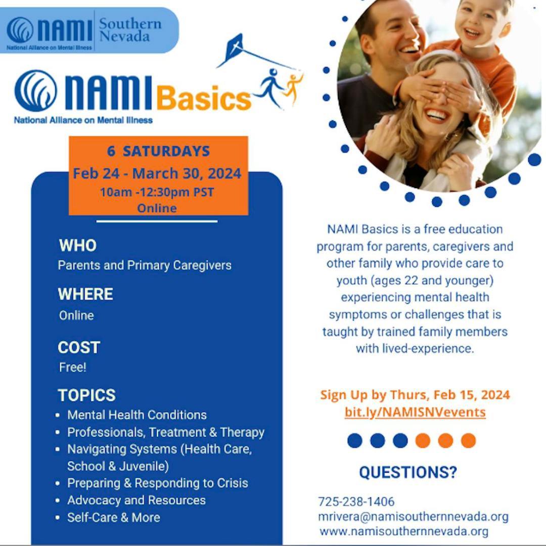 A flyer for nam basics.