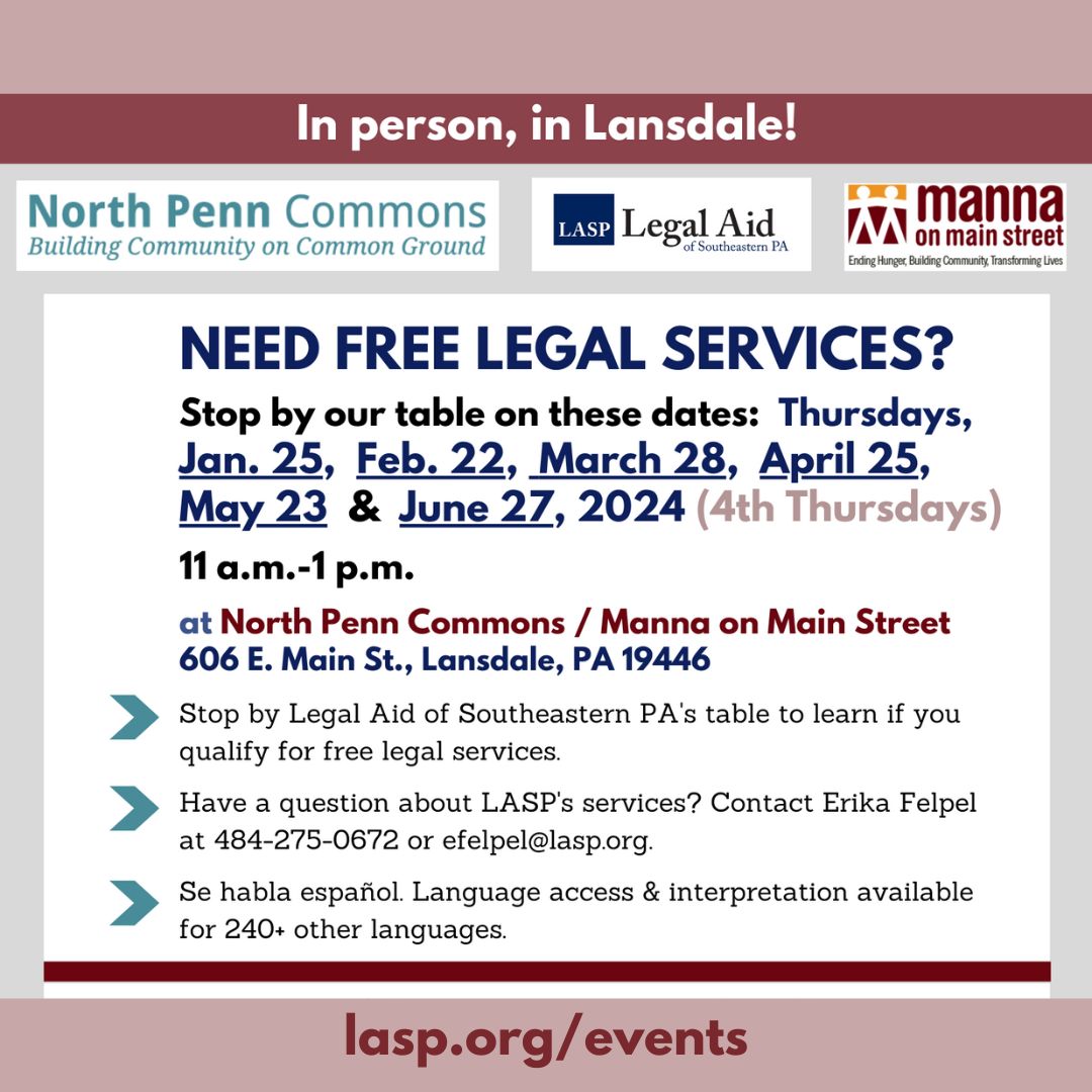 A flyer with the words need free legal services.