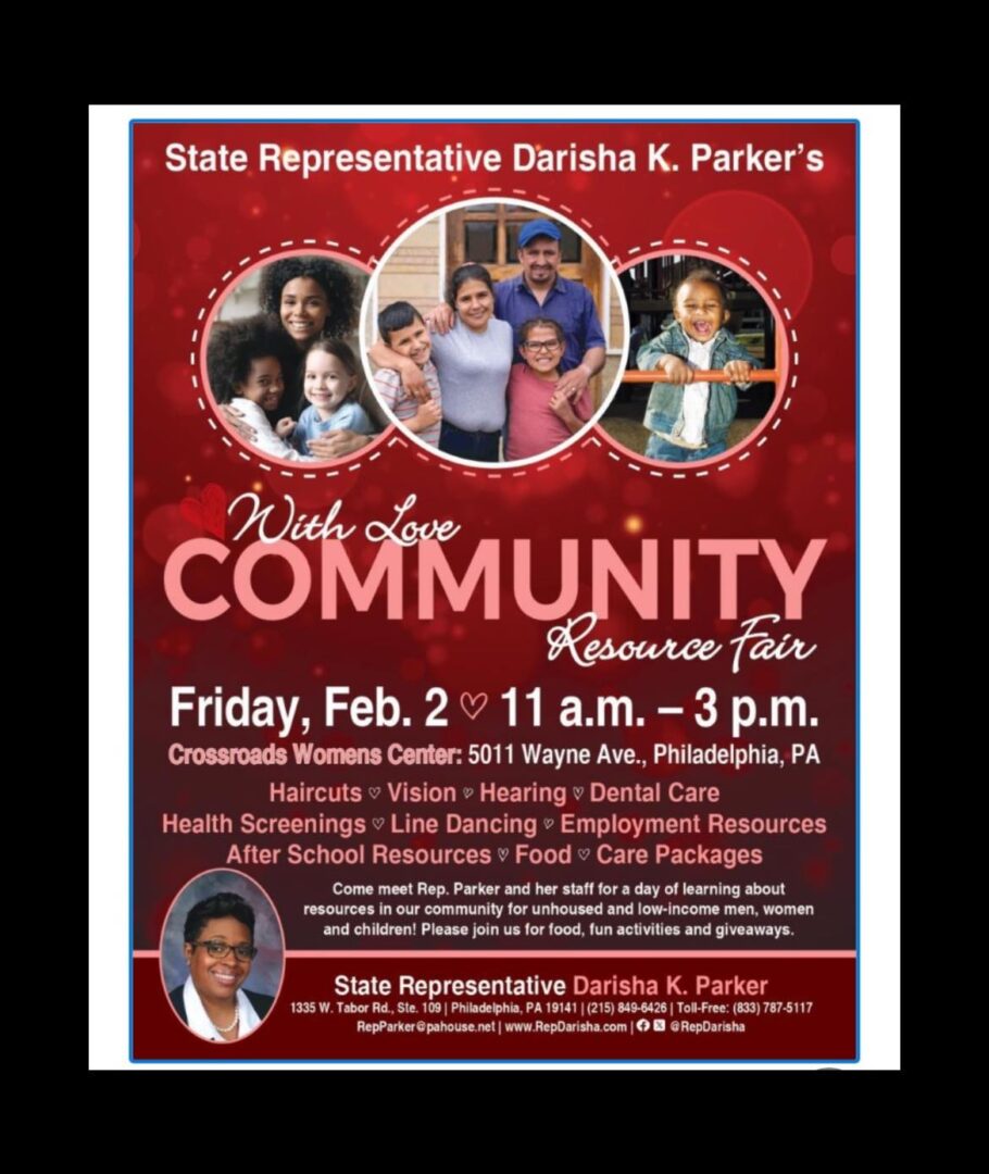 A flyer for the community resource tour.