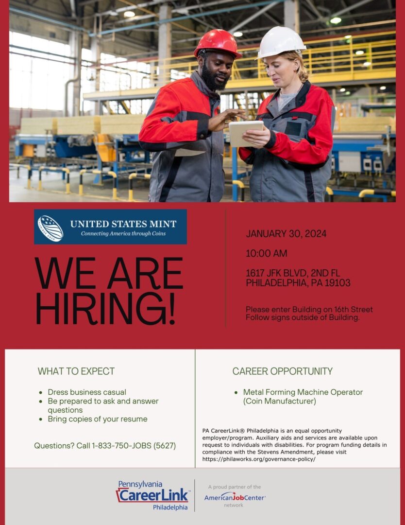 A flyer with the words we are hiring.