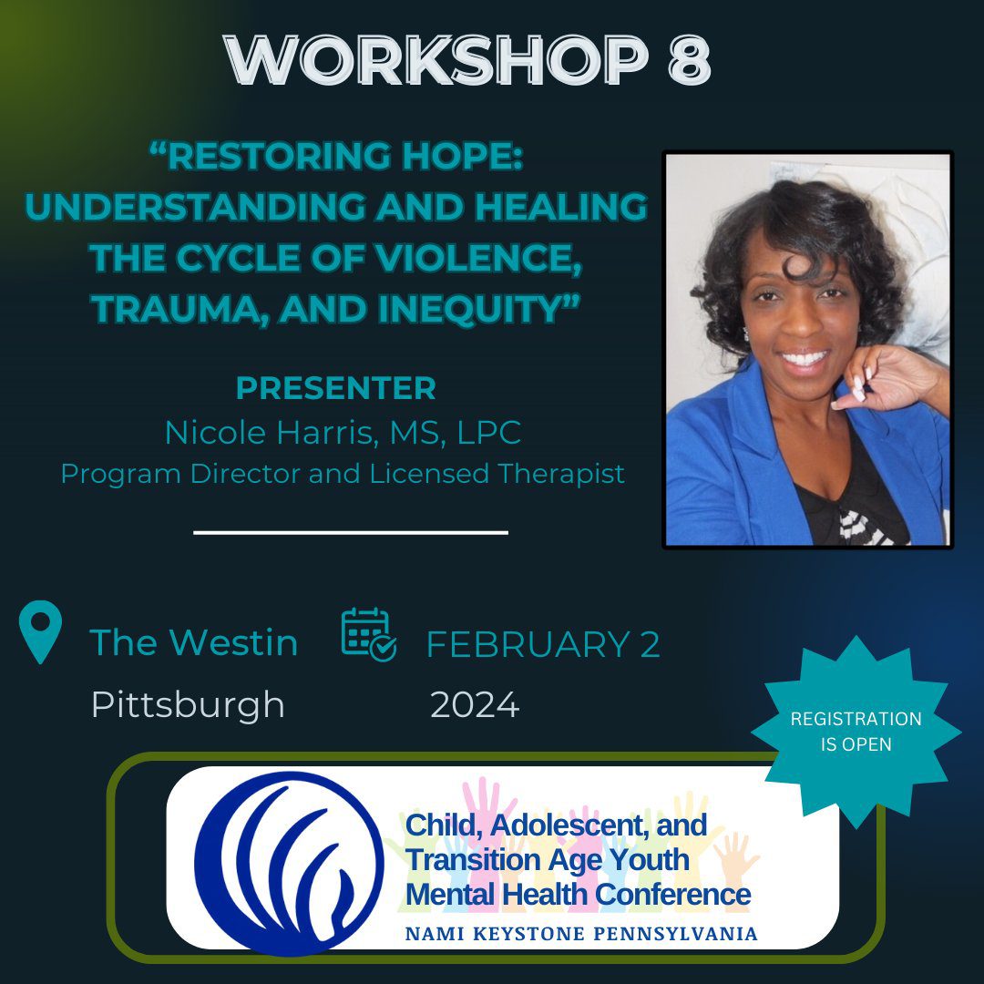 A flyer for a workshop on restoring hope and healing.